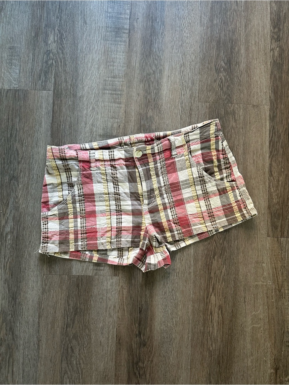 Low Rise Y2K Plaid Shorts